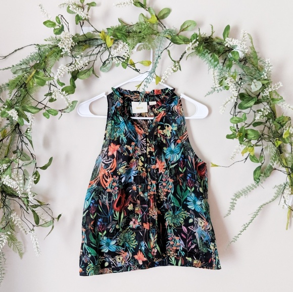Anthropologie Tops - Final Sale! Anthro Maeve Colorful Floral Tank Top